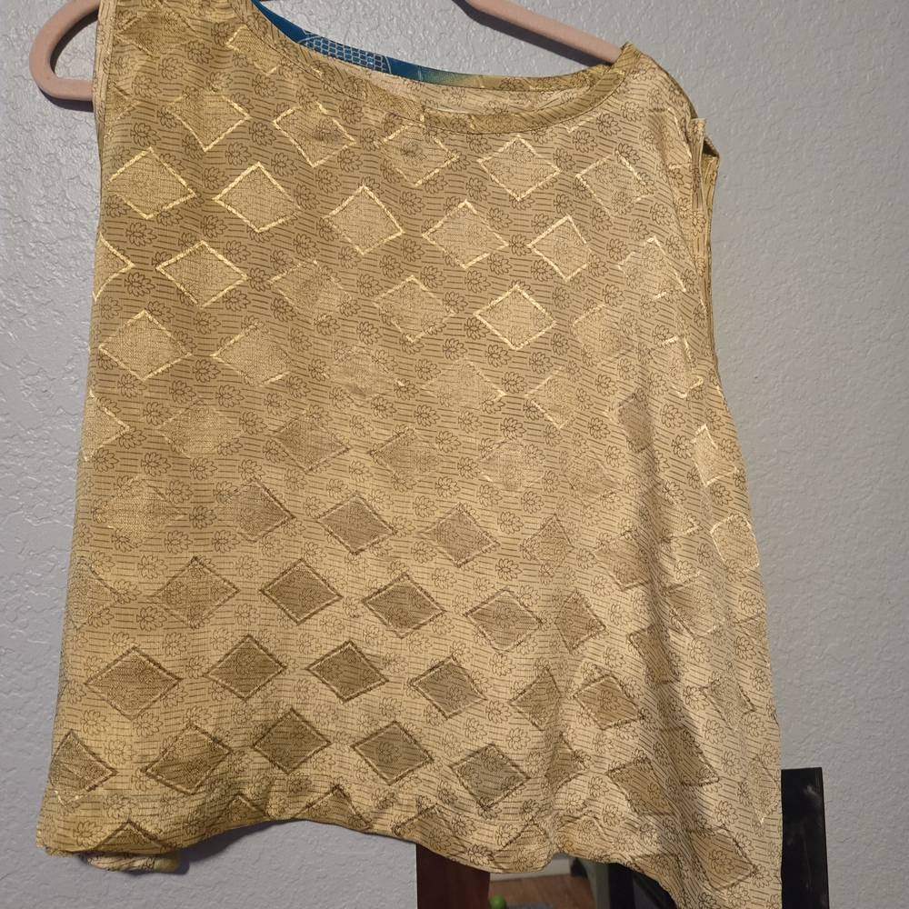 Gold Patterned Tank Top